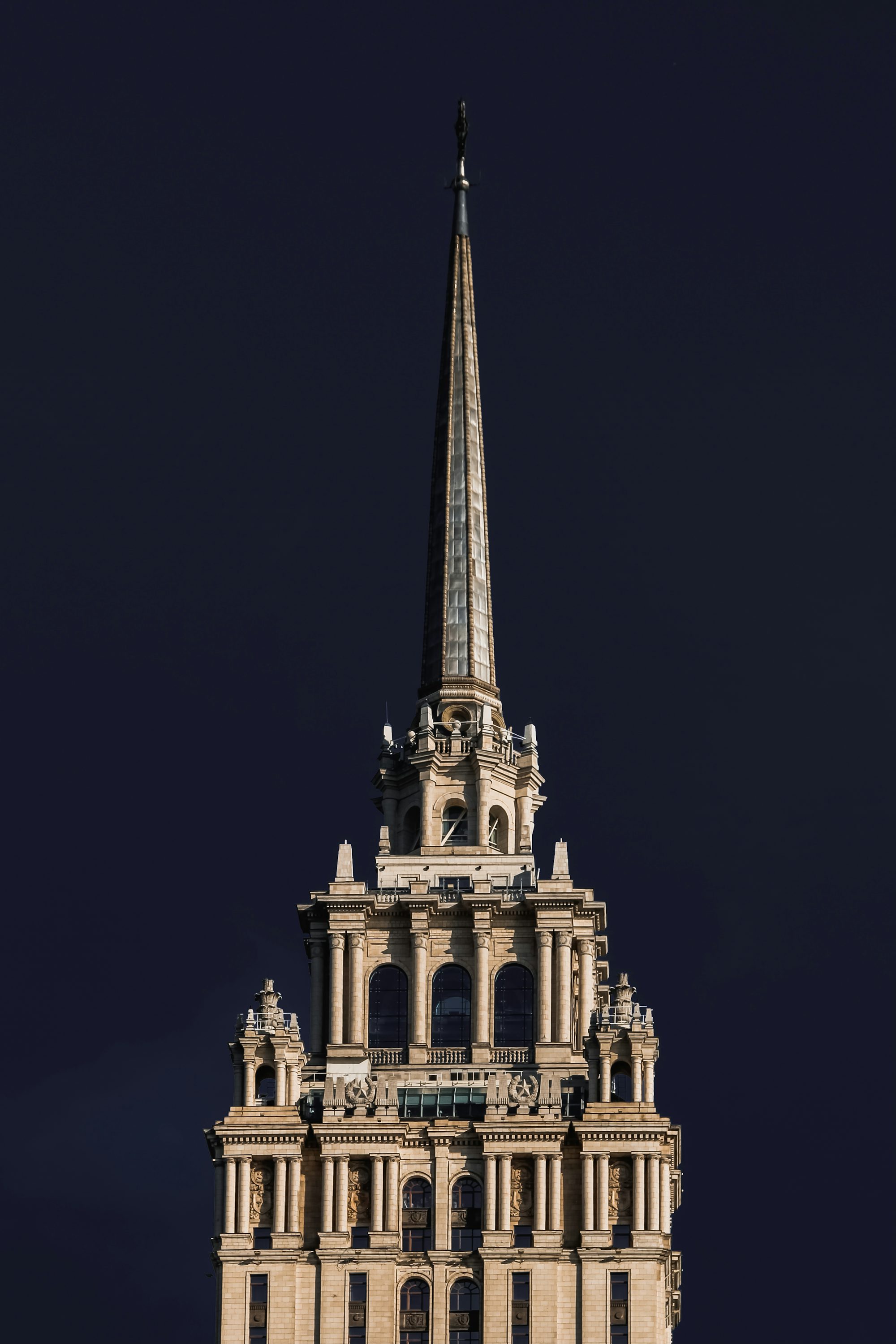brown concrete building during night time
